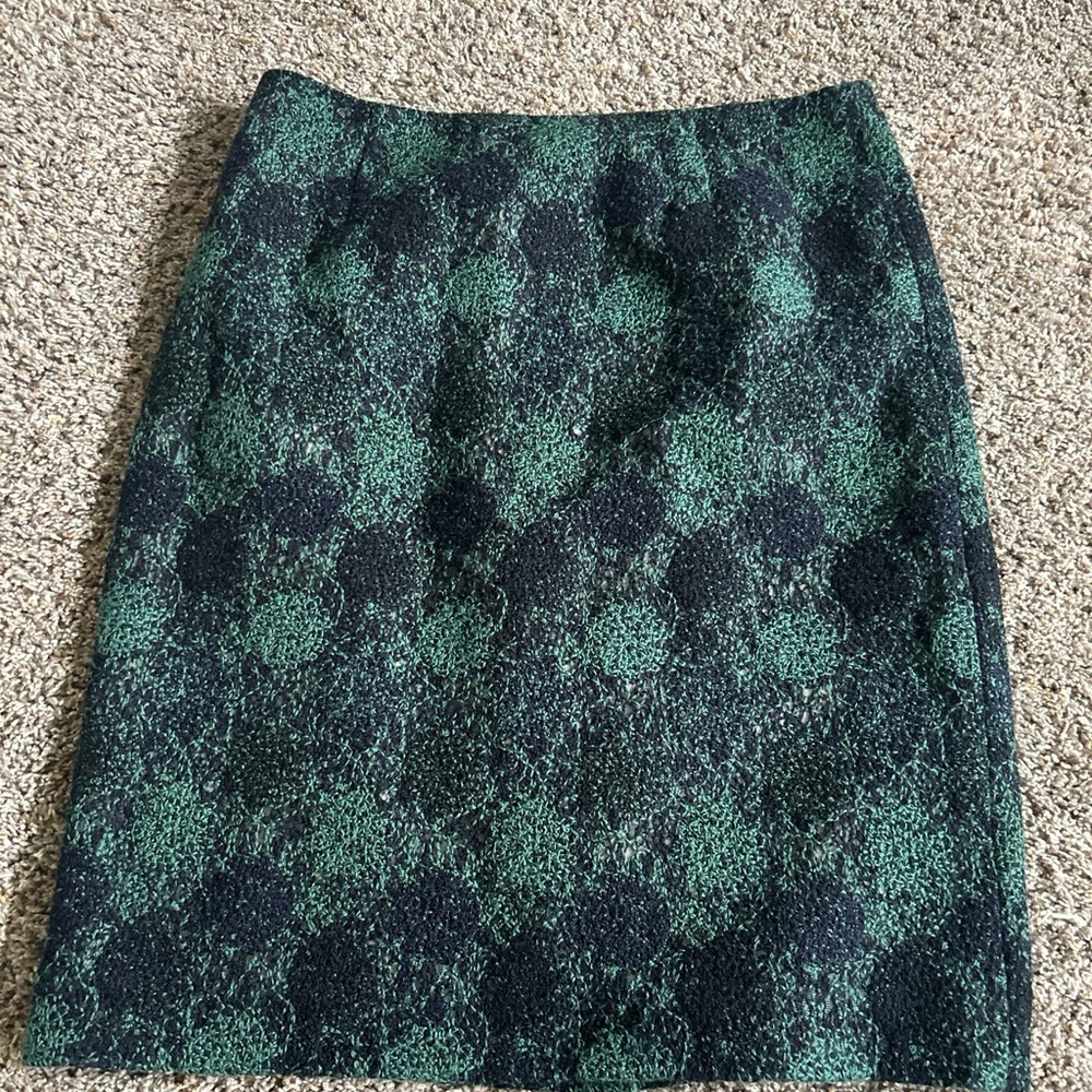 Worth New York Women’s Lined Blue Green Pencil Skirt Sz 8